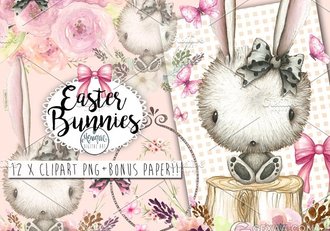 卡通手绘兔子女孩头饰发卡PNG素材 - 顶尖PPT