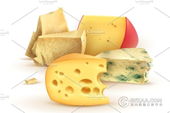 奶酪面包牛奶洋葱组合PNG图片素材 - 顶尖PPT