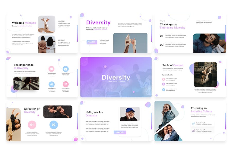 多样性设计展示方案PPT模板 - 顶尖PPT