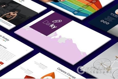 80多页扁平化高端商务欧美keynote模板 - 顶尖PPT