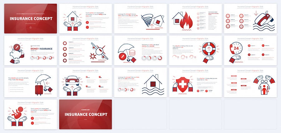 保险行业信息图形PPT模板 - 顶尖PPT