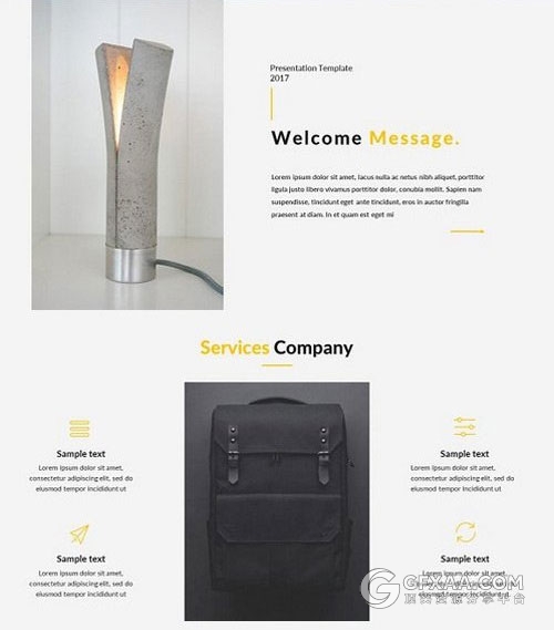 95页扁平化欧美商务风格PPT模板 - 顶尖PPT