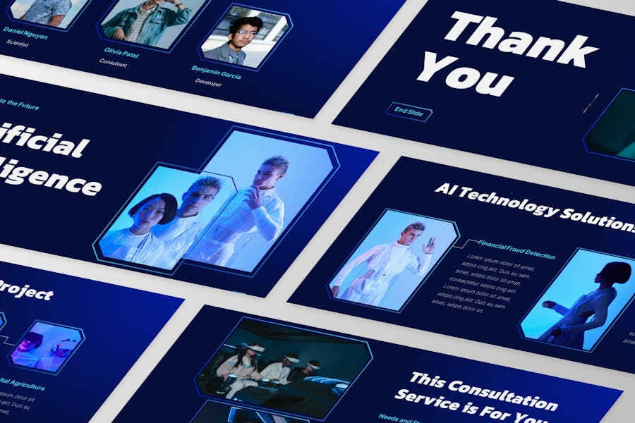 智能技术人工智能PPT模板 - 顶尖PPT