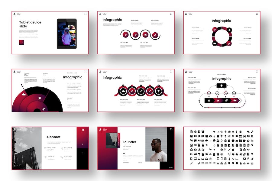 国外极简创意设计商业团队展示keynote模板 - 顶尖PPT