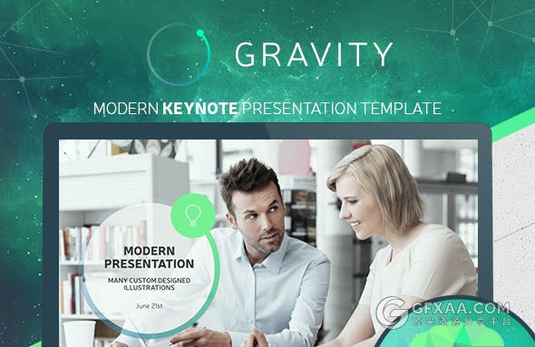 80多页8种配色主题keynote高端线条动画模板 - 顶尖PPT