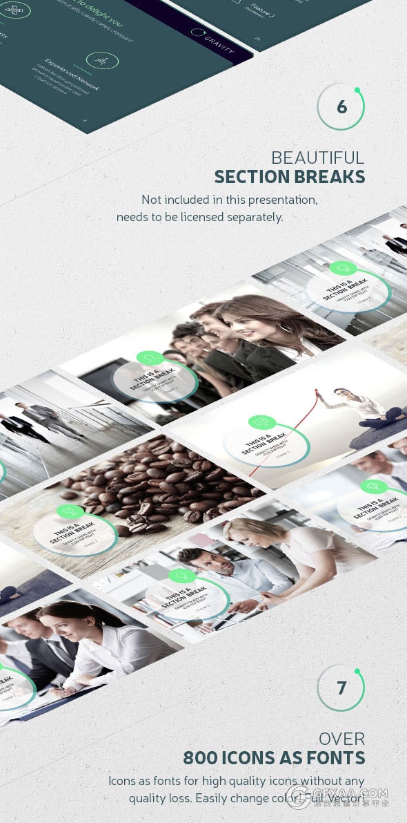 80多页8种配色主题keynote高端线条动画模板 - 顶尖PPT