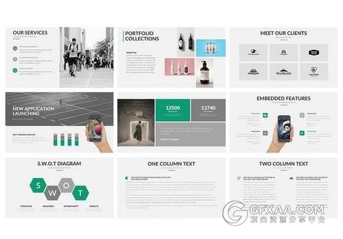 扁平化简约大气商务团队介绍PPT模板 - 顶尖PPT