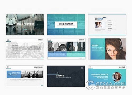 100多页商务团队介绍总结keynote模板10种配色 - 顶尖PPT