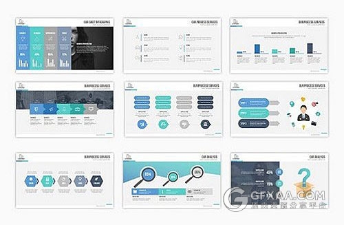 100多页商务团队介绍总结keynote模板10种配色 - 顶尖PPT