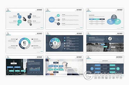 100多页商务团队介绍总结keynote模板10种配色 - 顶尖PPT