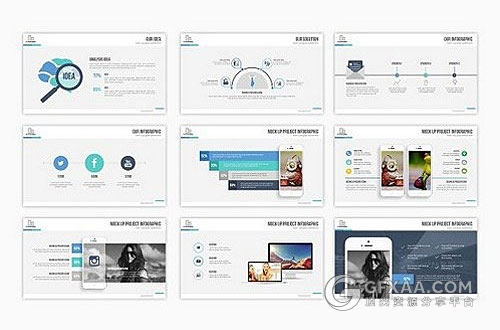 100多页商务团队介绍总结keynote模板10种配色 - 顶尖PPT