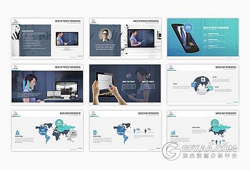 100多页商务团队介绍总结keynote模板10种配色 - 顶尖PPT