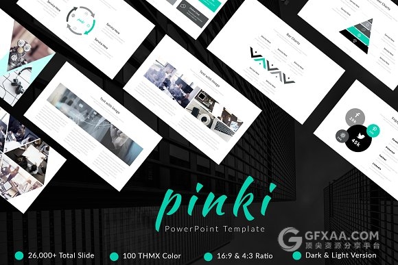 66页白底扁平化风格商务总结汇报PPT模板100种配色文件 - 顶尖PPT