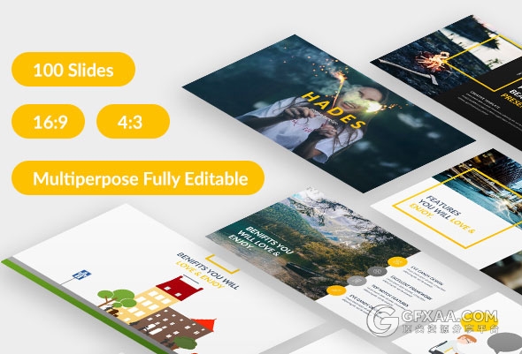 100多页图片展示商务多用途PPT模板 - 顶尖PPT