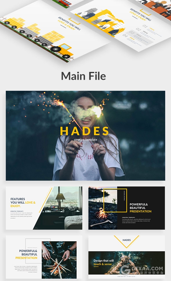 100多页图片展示商务多用途PPT模板 - 顶尖PPT