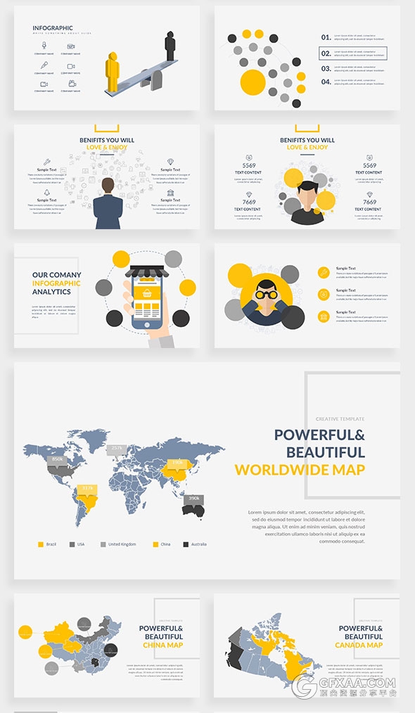 100多页图片展示商务多用途PPT模板 - 顶尖PPT