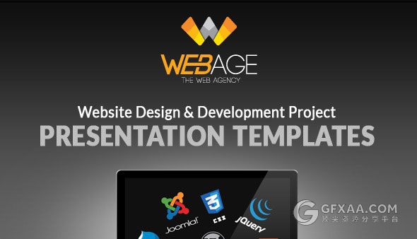 网页设计与开发项目团队介绍演示PPT模板 - 顶尖PPT