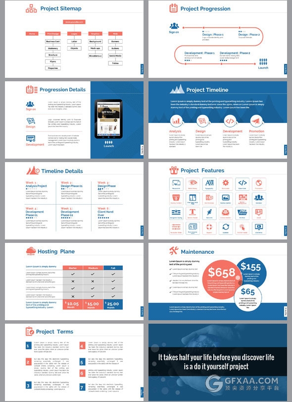 网页设计与开发项目团队介绍演示PPT模板 - 顶尖PPT