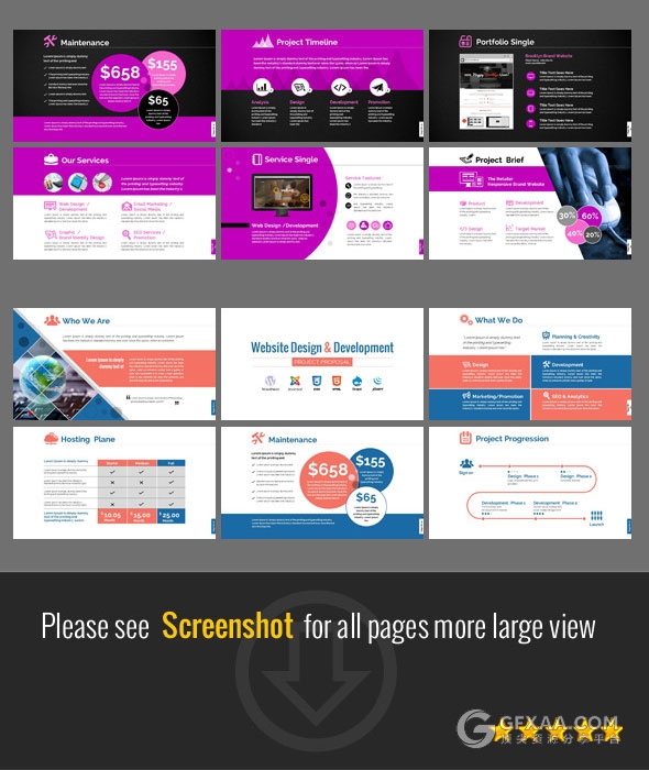 网页设计与开发项目团队介绍演示PPT模板 - 顶尖PPT