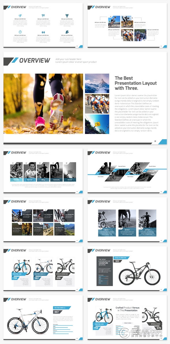 78页户外运动及户外产品介绍keynote模板 - 顶尖PPT