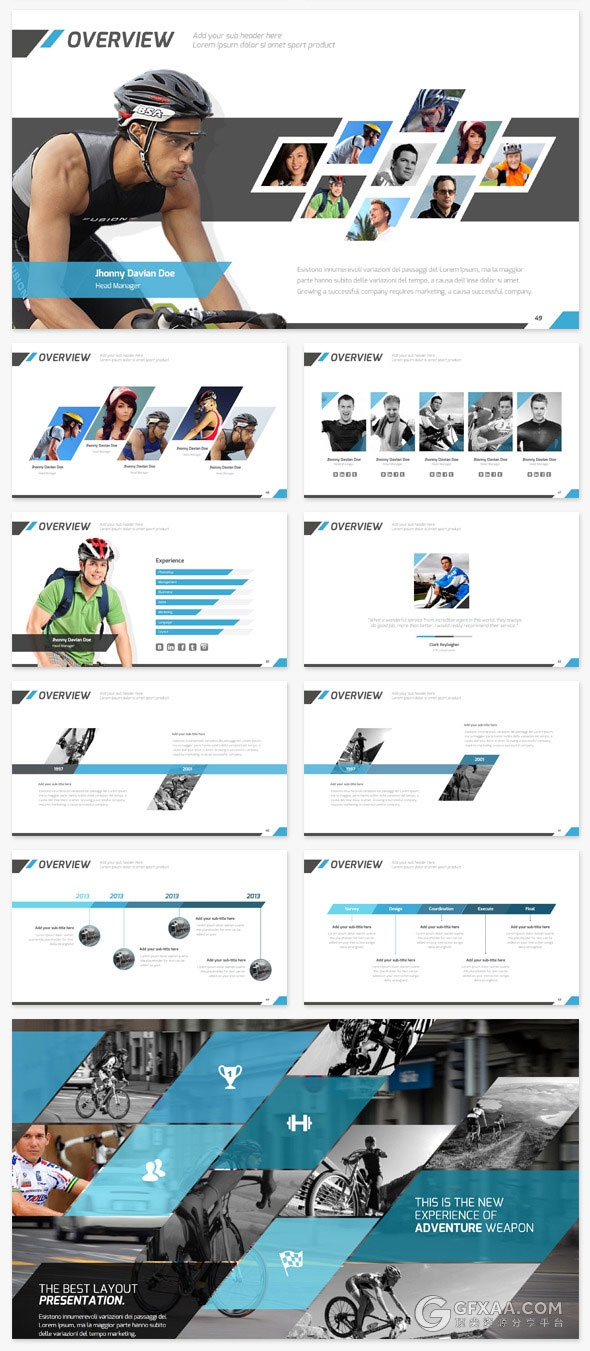 78页户外运动及户外产品介绍keynote模板 - 顶尖PPT