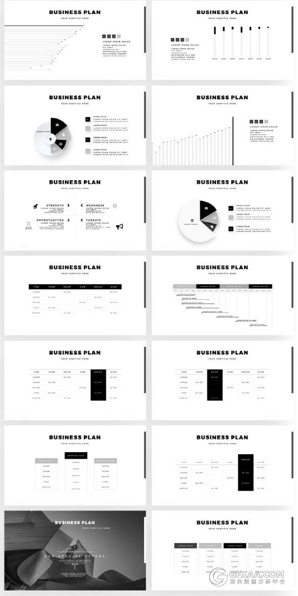 扁平化简约商务风格立体图片排版PPT模板 - 顶尖PPT