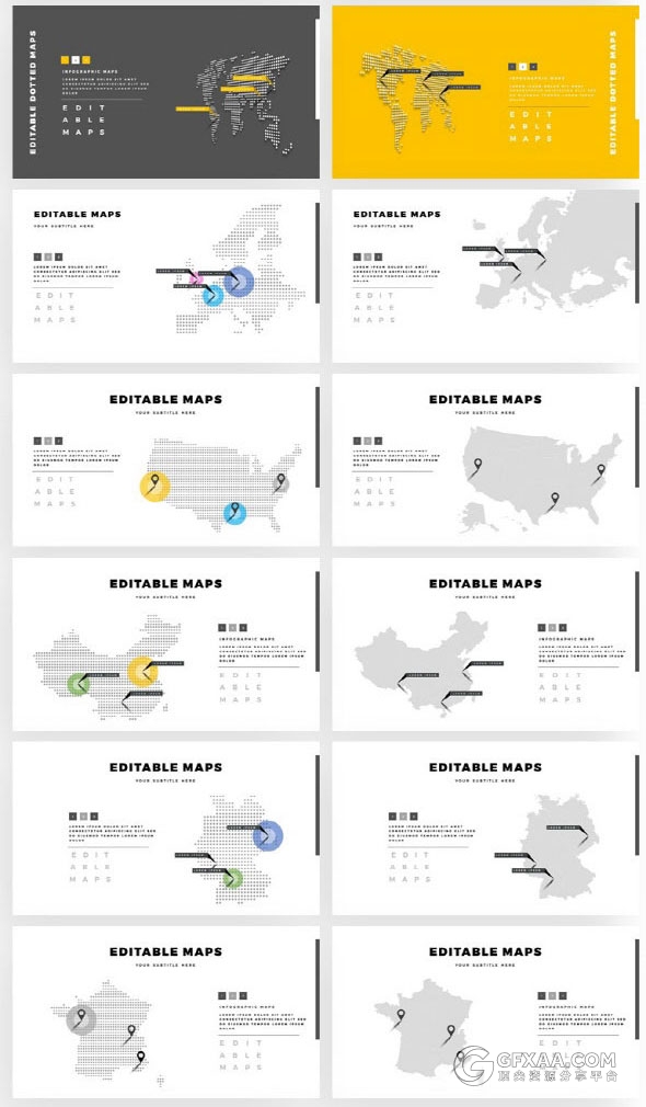扁平化简约商务风格立体图片排版PPT模板 - 顶尖PPT