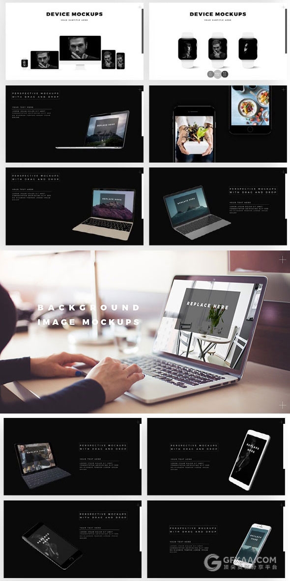 扁平化简约商务风格立体图片排版PPT模板 - 顶尖PPT