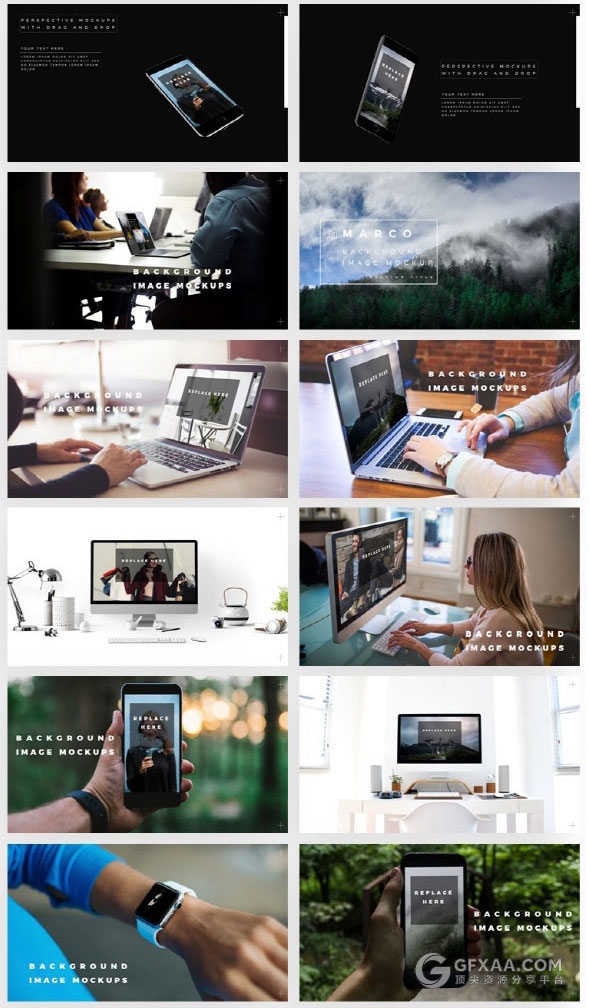 扁平化简约商务风格立体图片排版PPT模板 - 顶尖PPT