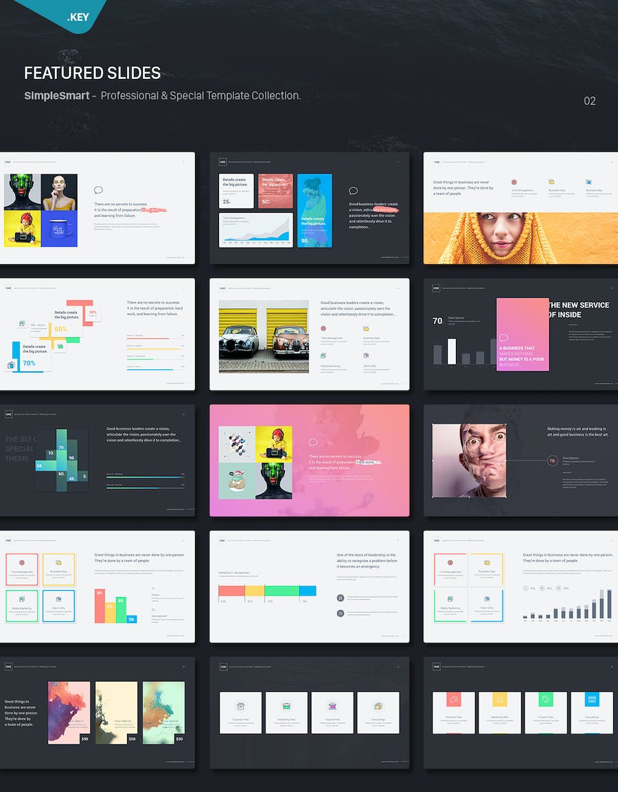 广告公司创意机构作品展示团队介绍通用keynote模板 - 顶尖PPT