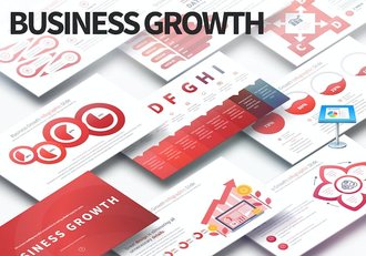 业务增长数据图形keynote模板 - 顶尖PPT