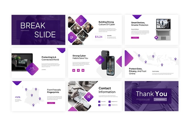 网络安全防护信息安全知识Keynote模板 - 顶尖PPT