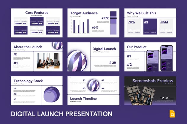 数字领域产品发布展示PPT模板 - 顶尖PPT