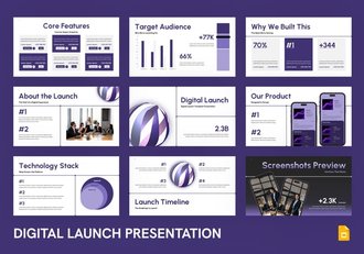 数字领域产品发布展示PPT模板 - 顶尖PPT