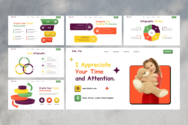 儿童游乐场项目介绍keynote模板 - 顶尖PPT