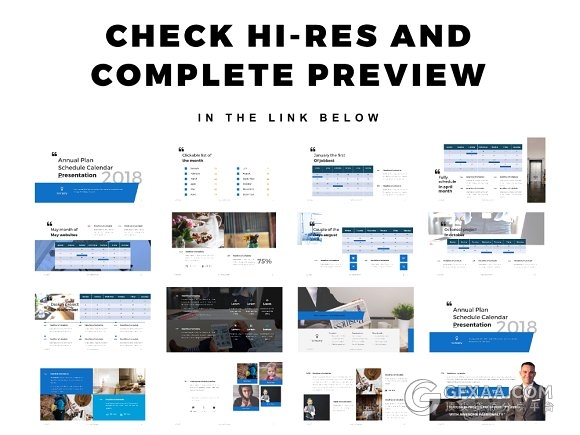 5种配色35页扁平化商务多用途PPT模板 - 顶尖PPT