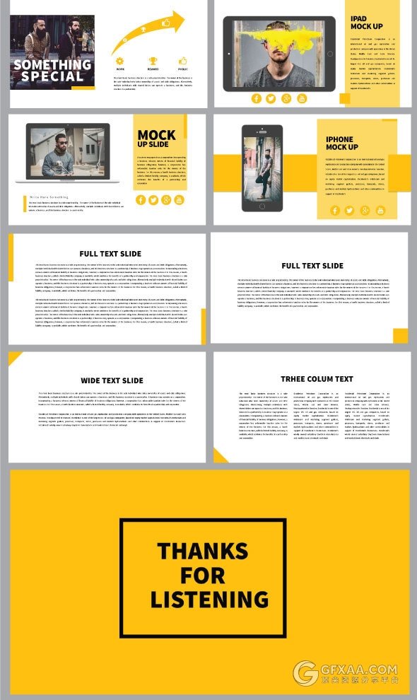 47页黄色欧美商务多用途PPT模板 - 顶尖PPT