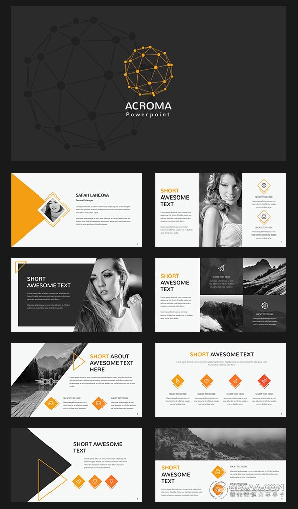 100多页欧美商务PPT模板140多种配色文件 - 顶尖PPT