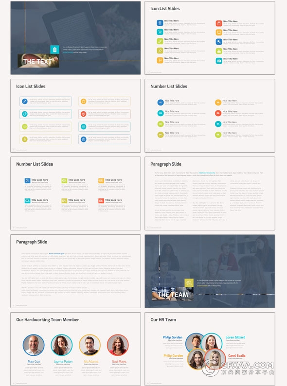 85页欧美多色系PPT模板50多种配色文件 - 顶尖PPT