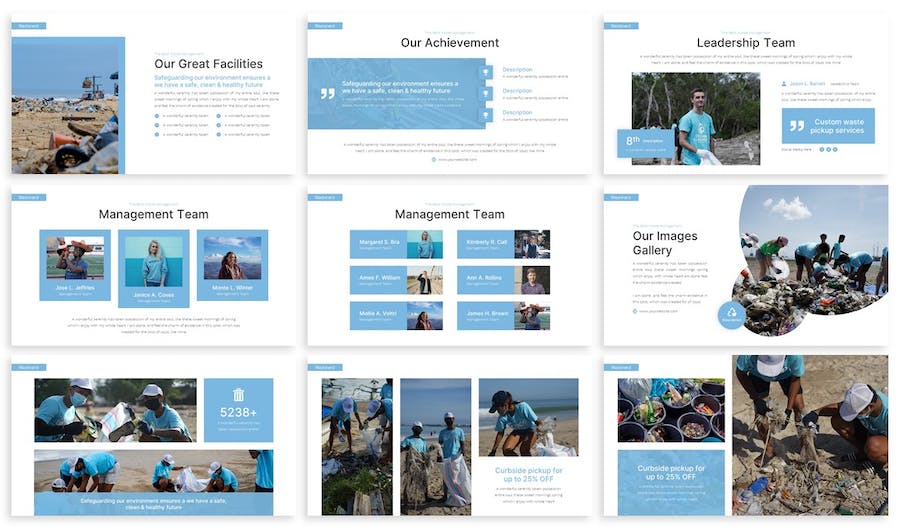 荒原环境绿化PPT模板 - 顶尖PPT