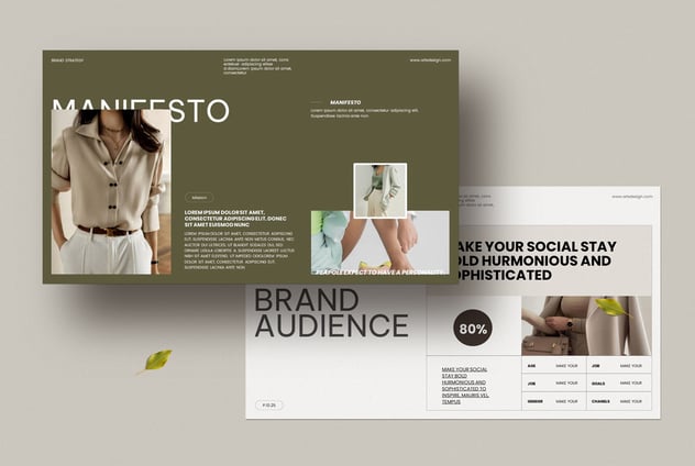 极简文艺品牌战略演示PPT模板 - 顶尖PPT