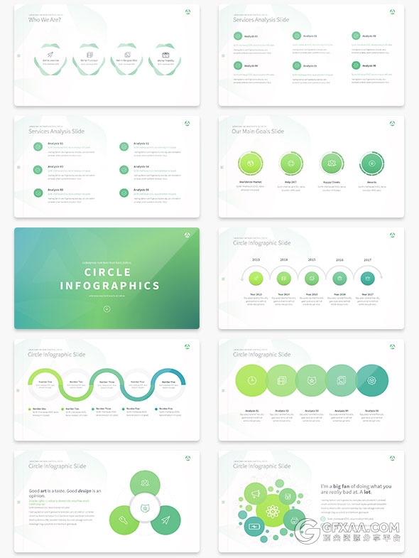 10种配色100页欧美顶尖PPT模板 - 顶尖PPT