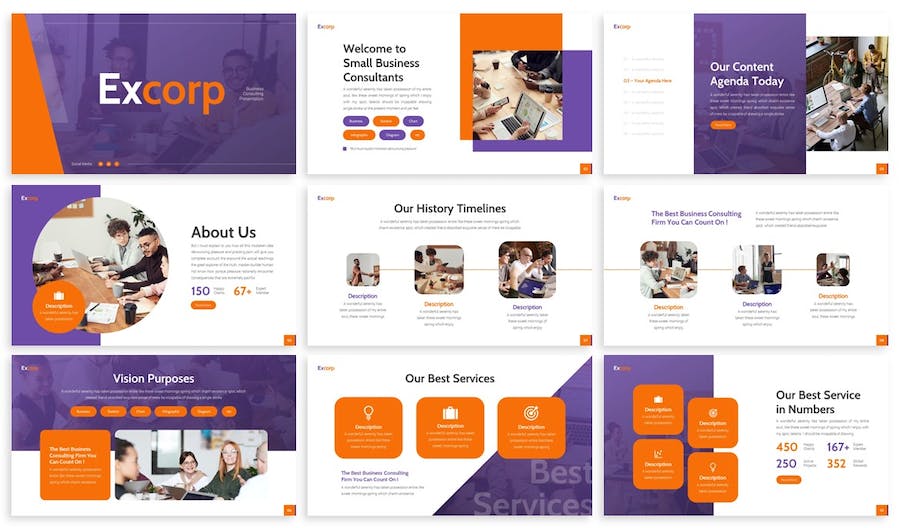 商务咨询工作项目展示业务合作PPT模板 - 顶尖PPT