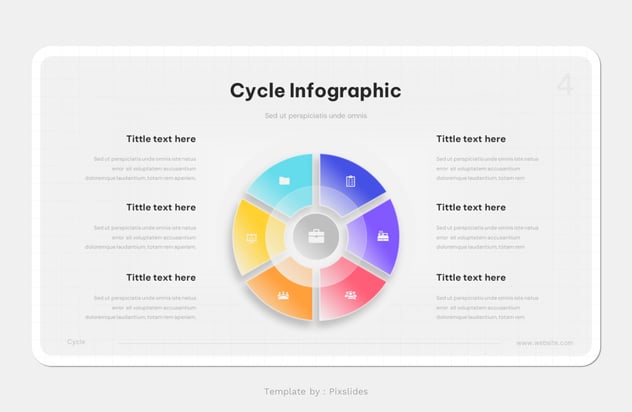 渐变色微立体圆形图形Keynote模板 - 顶尖PPT