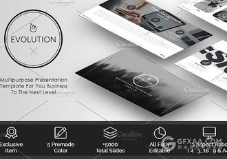 122页扁平化高端大气商务PPT5种配色主题 - 顶尖PPT