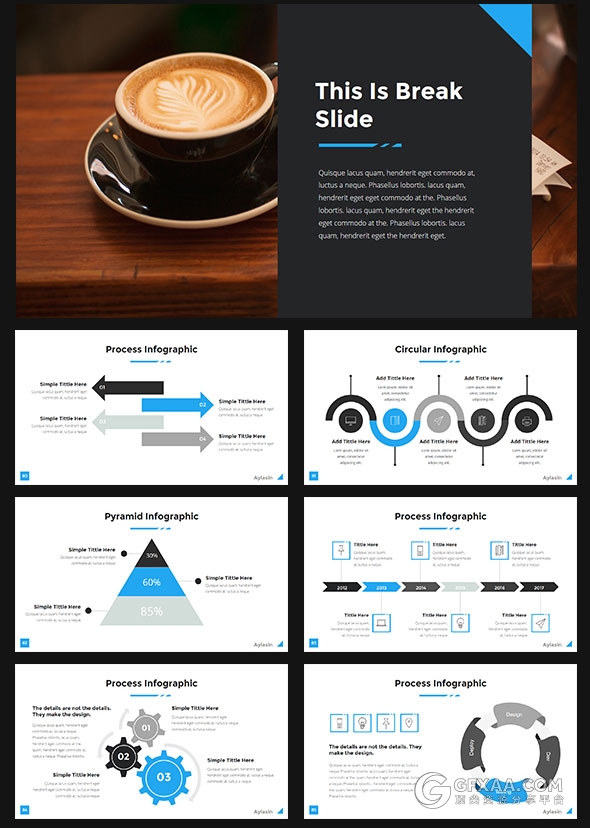 95页白底蓝色装饰多用途商务PPT模板 - 顶尖PPT