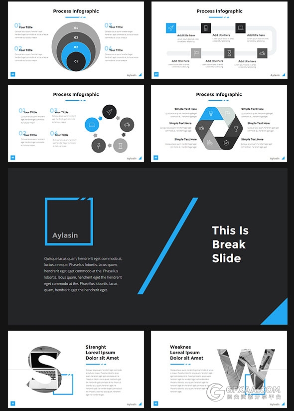 95页白底蓝色装饰多用途商务PPT模板 - 顶尖PPT