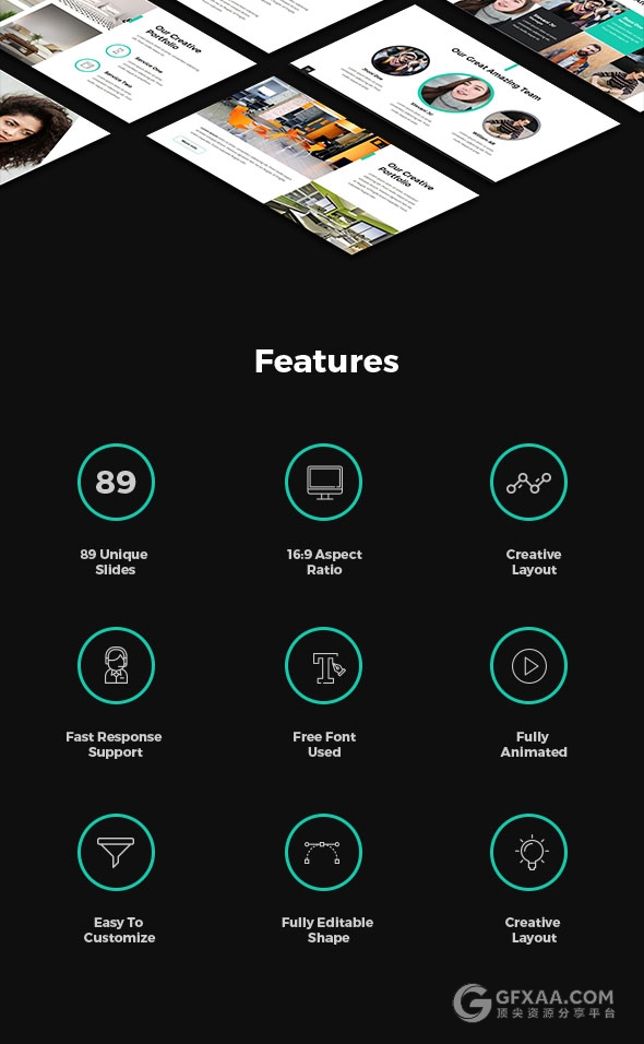 89页简约白底黑蓝商务风格PPT模板 - 顶尖PPT