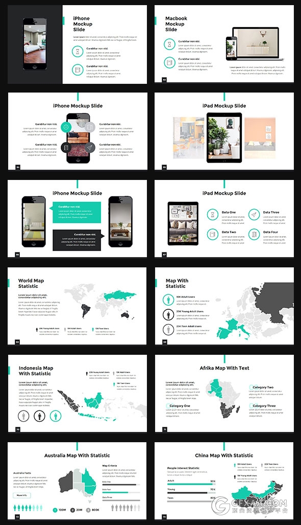89页简约白底黑蓝商务风格PPT模板 - 顶尖PPT