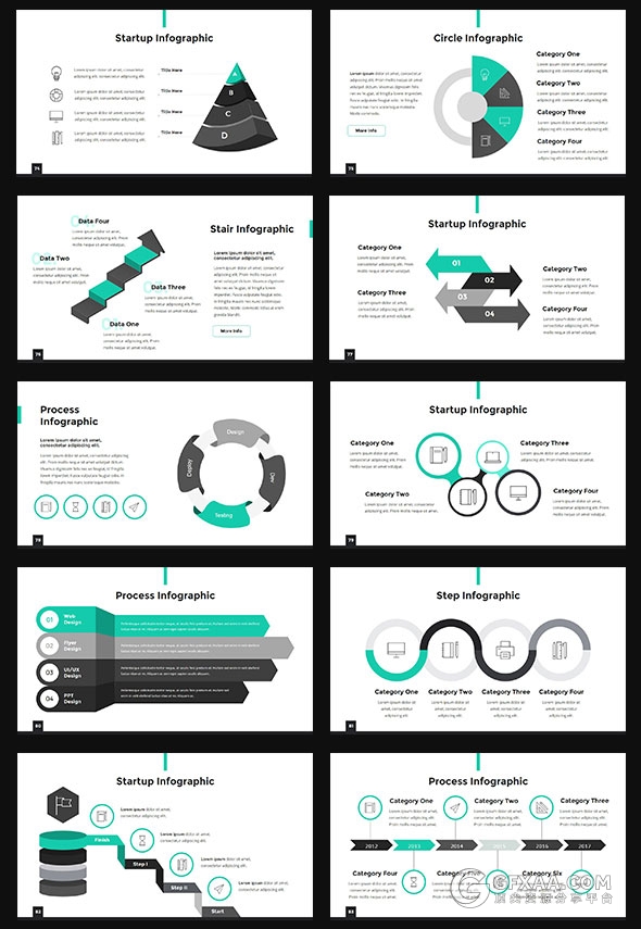 89页简约白底黑蓝商务风格PPT模板 - 顶尖PPT